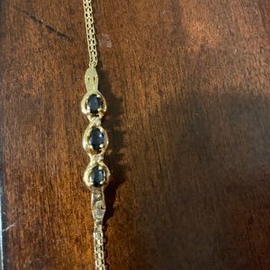 Gold, sapphire and diamond bracelet
